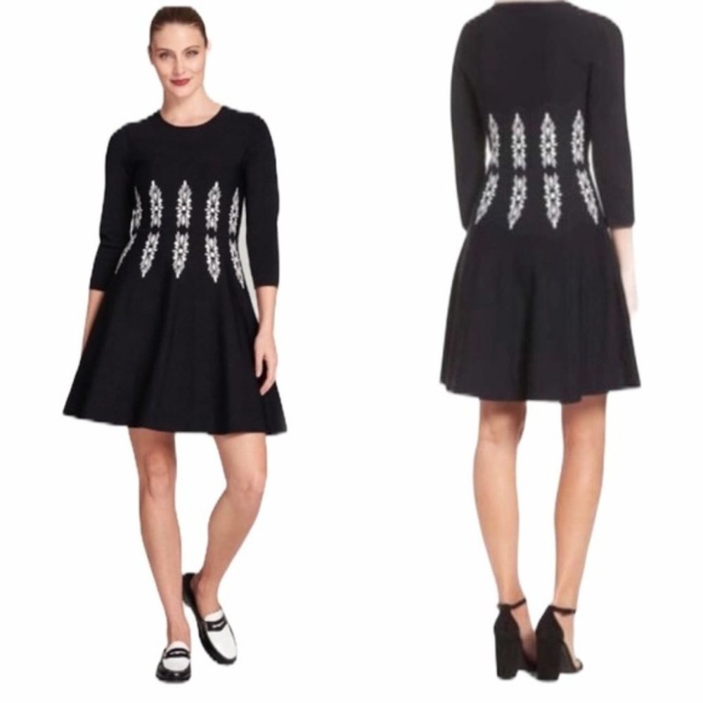 Eliza J dress Black 3/4 length sleeves